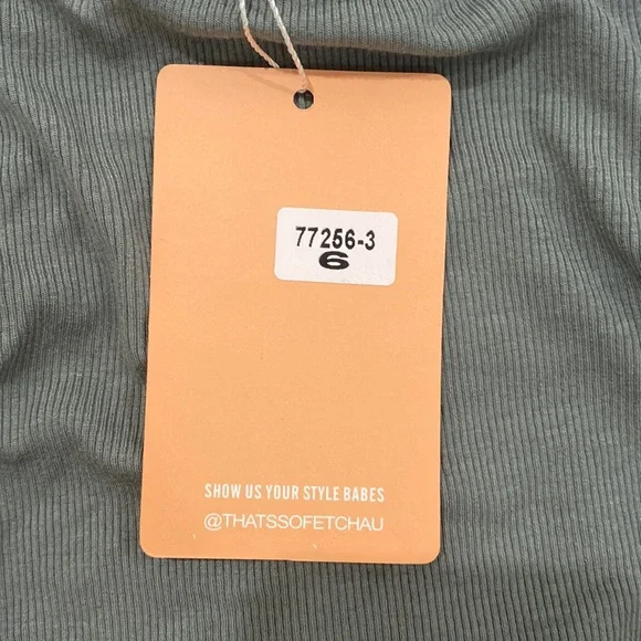 THATSSOFETCH KHAKI SCRUNCH DRESS - Picture 2 of 3